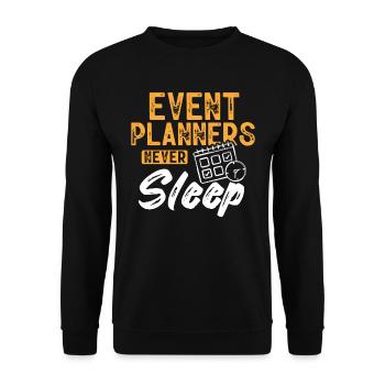 Event Planning, Event Planner - Unisex Sweatshirt - black - Front - Alina (178cm) & Michal (187cm)