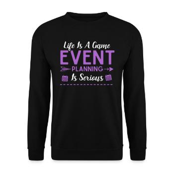 Event Planning, Event Planner - Unisex Sweatshirt - black - Front - Alina (178cm) & Michal (187cm)