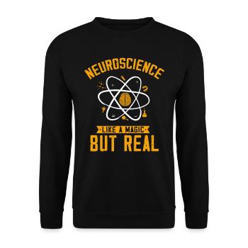 Neuroscience, Neuroscientists - Unisex Sweatshirt - black - Front - Alina (178cm) & Michal (187cm)