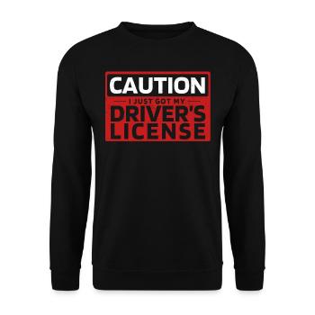 Nouveau permis de conduire - Sweat-shirt Unisexe - noir - Devant - Alina (178cm) & Michal (187cm)