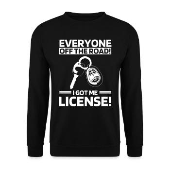 New driver's license - Unisex Sweatshirt - black - Front - Alina (178cm) & Michal (187cm)