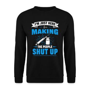 Anesthesia, anaesthetist - Unisex Sweatshirt - black - Front - Alina (178cm) & Michal (187cm)