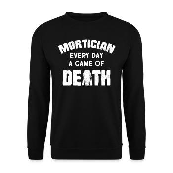 Corpse Keepers, Undertakers, Funeral Homes - Unisex Sweatshirt - black - Front - Alina (178cm) & Michal (187cm)