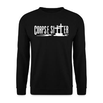 Corpse Keepers, Undertakers, Funeral Homes - Unisex Sweatshirt - black - Front - Alina (178cm) & Michal (187cm)