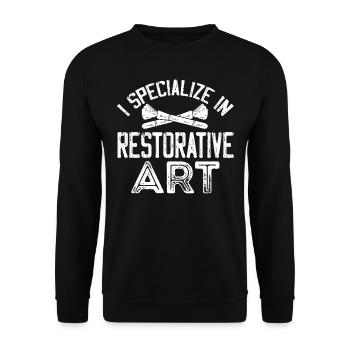 Corpse Keepers, Undertakers, Funeral Homes - Unisex Sweatshirt - black - Front - Alina (178cm) & Michal (187cm)