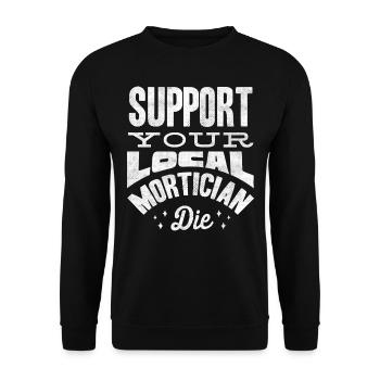 Corpse Keepers, Undertakers, Funeral Homes - Unisex Sweatshirt - black - Front - Alina (178cm) & Michal (187cm)
