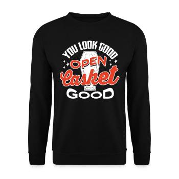 Corpse Keepers, Undertakers, Funeral Homes - Unisex Sweatshirt - black - Front - Alina (178cm) & Michal (187cm)