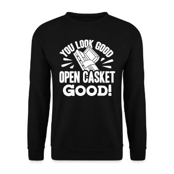 Corpse Keepers, Undertakers, Funeral Homes - Unisex Sweatshirt - black - Front - Alina (178cm) & Michal (187cm)