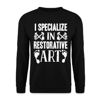 Corpse Keepers, Undertakers, Funeral Homes - Unisex Sweatshirt - black - Front - Alina (178cm) & Michal (187cm)