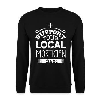 Corpse Keepers, Undertakers, Funeral Homes - Unisex Sweatshirt - black - Front - Alina (178cm) & Michal (187cm)