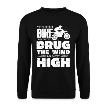 Motocross bikers - Unisex Sweatshirt - black - Front - Alina (178cm) & Michal (187cm)