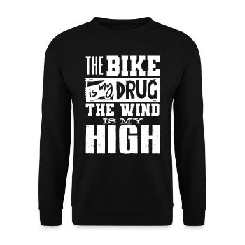 Motocross-Biker - Unisex Pullover - Schwarz - Vorne - Alina (178cm) & Michal (187cm)