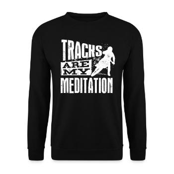 Motocross-Biker - Unisex Pullover - Schwarz - Vorne - Alina (178cm) & Michal (187cm)