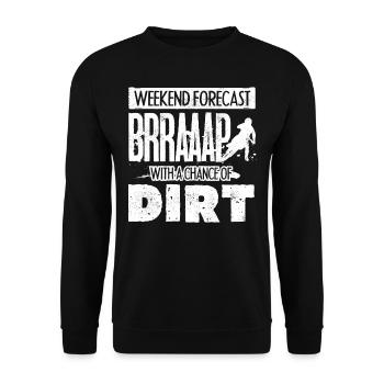 Motocross bikers - Unisex Sweatshirt - black - Front - Alina (178cm) & Michal (187cm)