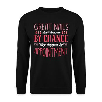 Nail technician, Nail service, Nails, Nailstalon - Unisex Sweatshirt - black - Front - Alina (178cm) & Michal (187cm)