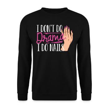 Nail technician, Nail service, Nails, Nailstalon - Unisex Sweatshirt - black - Front - Alina (178cm) & Michal (187cm)