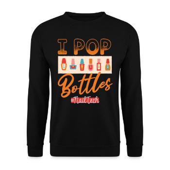 Nail technician, Nail service, Nails, Nailstalon - Unisex Sweatshirt - black - Front - Alina (178cm) & Michal (187cm)