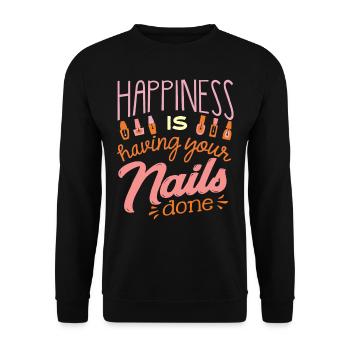 Nail technician, Nail service, Nails, Nailstalon - Unisex Sweatshirt - black - Front - Alina (178cm) & Michal (187cm)