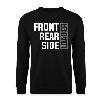 Garbage truck driver - Unisex Sweatshirt - black - Front - Alina (178cm) & Michal (187cm)