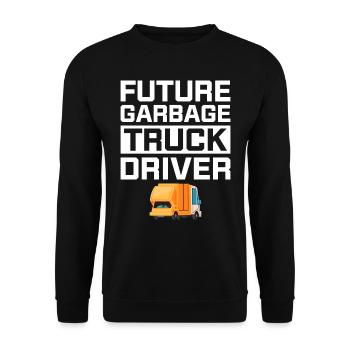 Garbage truck driver - Unisex Sweatshirt - black - Front - Alina (178cm) & Michal (187cm)