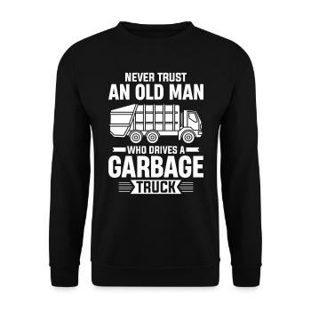Garbage truck driver - Unisex Sweatshirt - black - Front - Alina (178cm) & Michal (187cm)