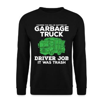 Garbage truck driver - Unisex Sweatshirt - black - Front - Alina (178cm) & Michal (187cm)
