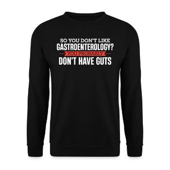 Gastroenterologie, Gastroenterologe - Unisex Pullover - Schwarz - Vorne - Alina (178cm) & Michal (187cm)