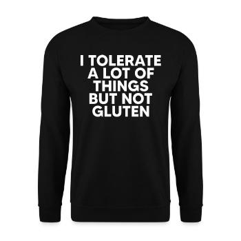 Gluten allergy, gluten-free - Unisex Sweatshirt - black - Front - Alina (178cm) & Michal (187cm)