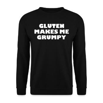 Gluten allergy, gluten-free - Unisex Sweatshirt - black - Front - Alina (178cm) & Michal (187cm)