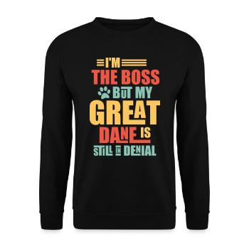 Great Danes, Great Danes - Unisex Sweatshirt - black - Front - Alina (178cm) & Michal (187cm)