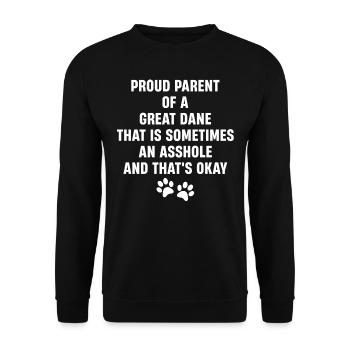 Great Danes, Great Danes - Unisex Sweatshirt - black - Front - Alina (178cm) & Michal (187cm)