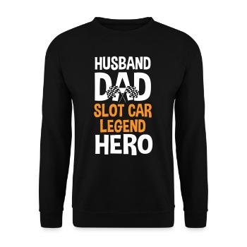 Slot car, course de slot car - Sweat-shirt Unisexe - noir - Devant - Alina (178cm) & Michal (187cm)