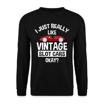 Slot car, course de slot car - Sweat-shirt Unisexe - noir - Devant - Alina (178cm) & Michal (187cm)