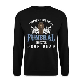 Funeral Directors - Unisex Sweatshirt - black - Front - Alina (178cm) & Michal (187cm)