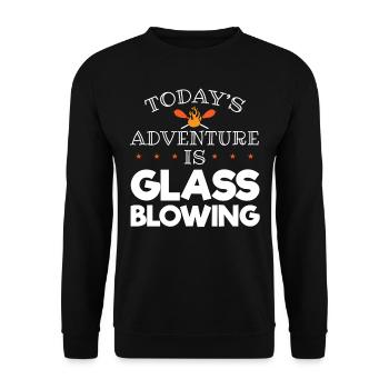 Glasblasen, Aronist, Glasblower, Glasgebläse - Unisex Pullover - Schwarz - Vorne - Alina (178cm) & Michal (187cm)