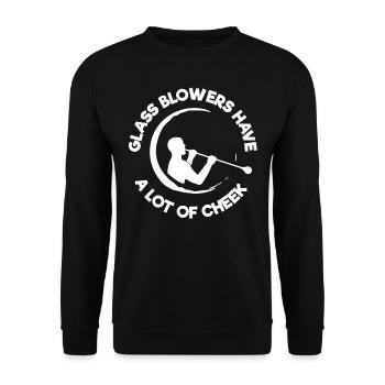 Glasblasen, Aronist, Glasblower, Glasgebläse - Unisex Pullover - Schwarz - Vorne - Alina (178cm) & Michal (187cm)
