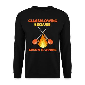 Glasblasen, Aronist, Glasblower, Glasgebläse - Unisex Pullover - Schwarz - Vorne - Alina (178cm) & Michal (187cm)