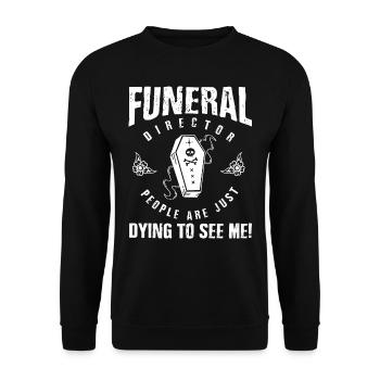 Funeral Homes, Funeral Homes - Unisex Sweatshirt - black - Front - Alina (178cm) & Michal (187cm)