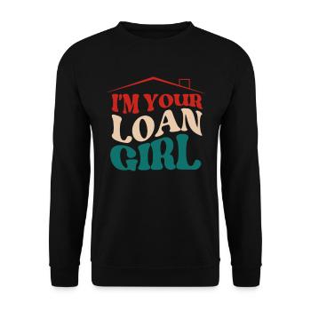 Loans, mortgages, credit assistance pilots - Unisex Sweatshirt - black - Front - Alina (178cm) & Michal (187cm)