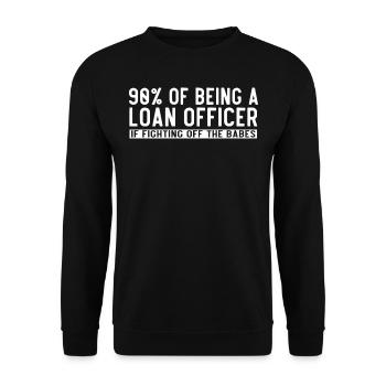 Loans, mortgages, credit assistance pilots - Unisex Sweatshirt - black - Front - Alina (178cm) & Michal (187cm)