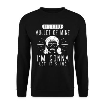 mullet owner, mullet - Unisex Sweatshirt - black - Front - Alina (178cm) & Michal (187cm)
