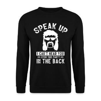 mullet owner, mullet - Unisex Sweatshirt - black - Front - Alina (178cm) & Michal (187cm)