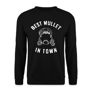 mullet owner, mullet - Unisex Sweatshirt - black - Front - Alina (178cm) & Michal (187cm)