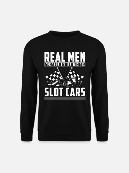Slotcar-Rennen, Miniaturautos - Unisex Pullover - Schwarz