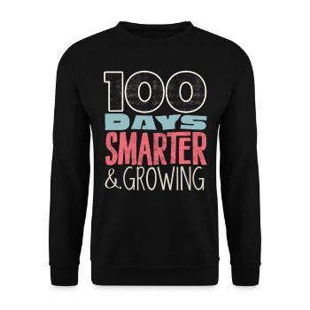 100 Tage Schule, 100 Tage Klüger, Schule - Unisex Pullover - Schwarz - Vorne - Alina (178cm) & Michal (187cm)