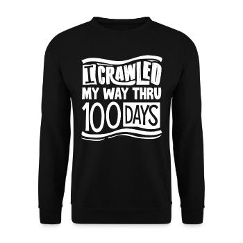 100 Tage Schule, 100 Tage Klüger, Schule - Unisex Pullover - Schwarz - Vorne - Alina (178cm) & Michal (187cm)
