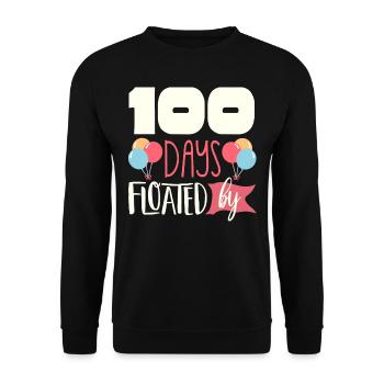 100 days school, 100 days smarter, school - Unisex Sweatshirt - black - Front - Alina (178cm) & Michal (187cm)