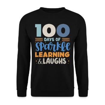 100 Tage Schule, 100 Tage Klüger, Schule - Unisex Pullover - Schwarz - Vorne - Alina (178cm) & Michal (187cm)