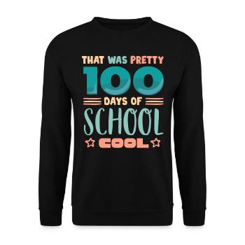 100 Tage Schule, 100 Tage Klüger, Schule - Unisex Pullover - Schwarz - Vorne - Alina (178cm) & Michal (187cm)