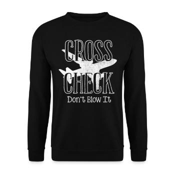 Flight attendants, for flight attendants, flight attendants - Unisex Sweatshirt - black - Front - Alina (178cm) & Michal (187cm)